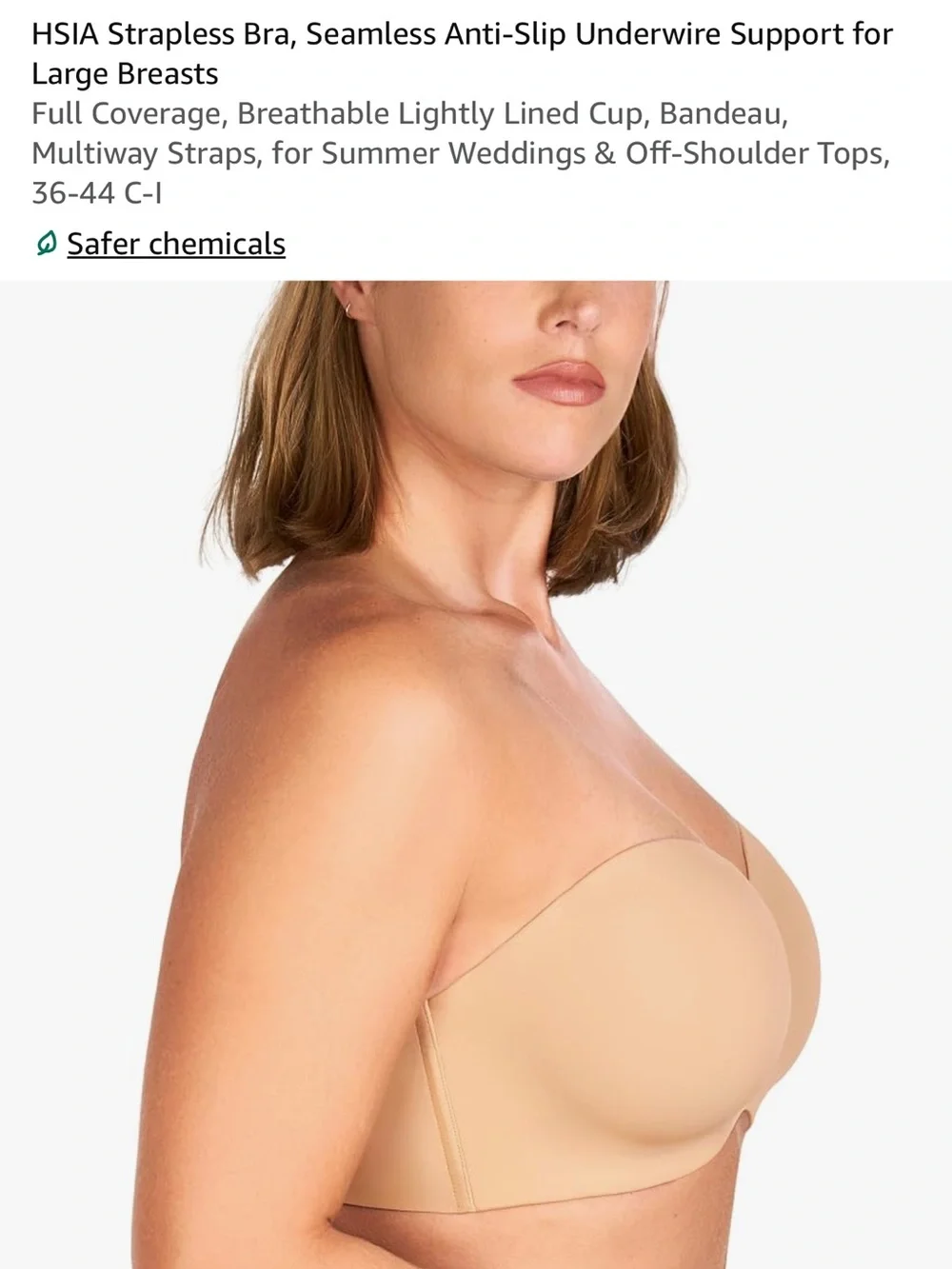 Strapless Seamless Bandeau Bra - Nude